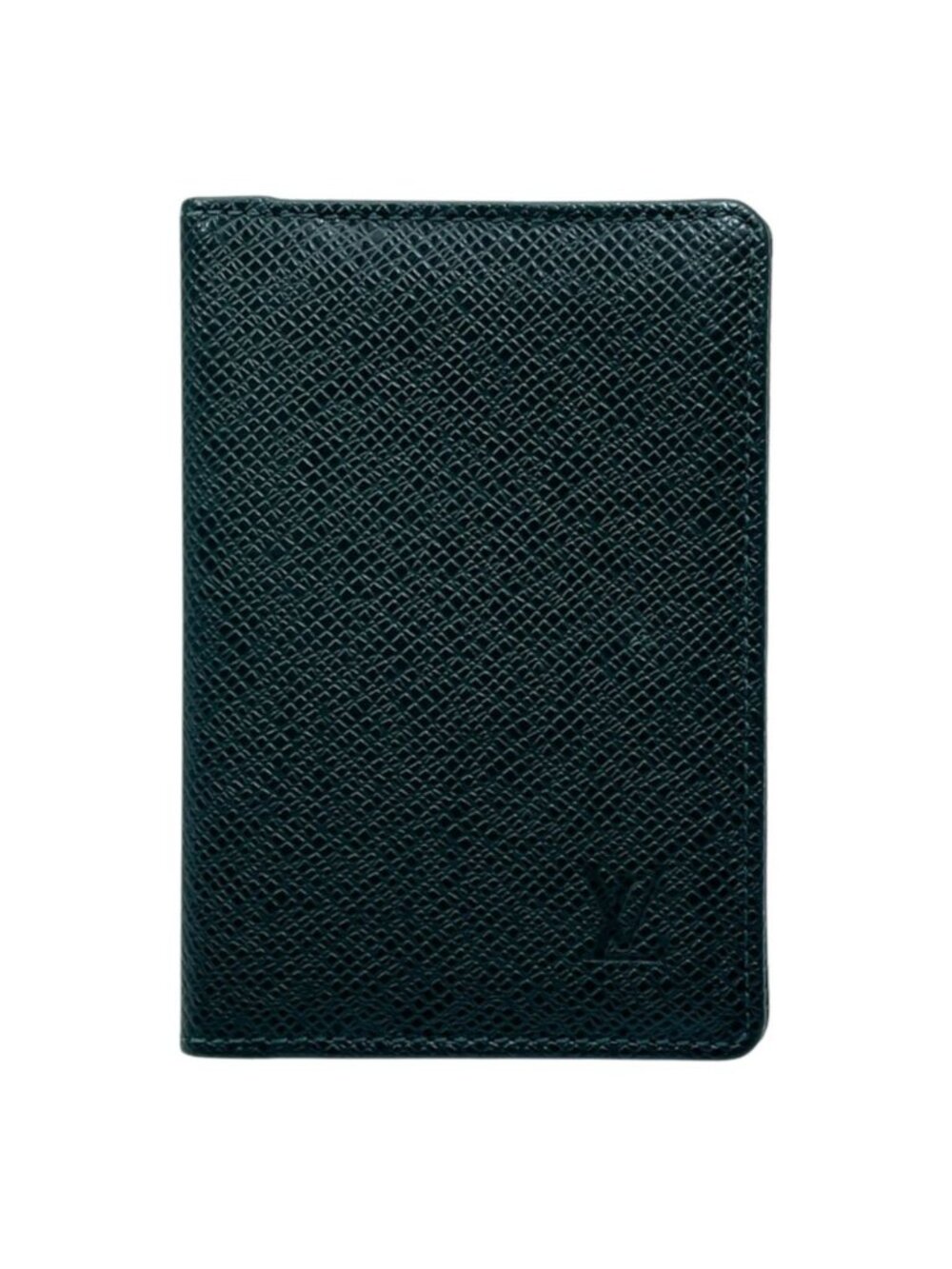 Louis Vuitton Card Case Business Taiga Pocket Organizer Leather Dark Green